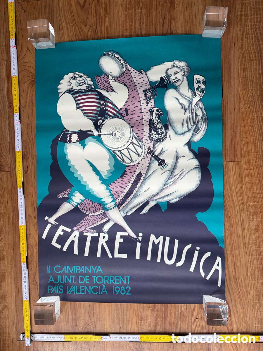 Carteles Feria: Poster cartel original 1982 Teatre i musica II campanya Torrent valencia