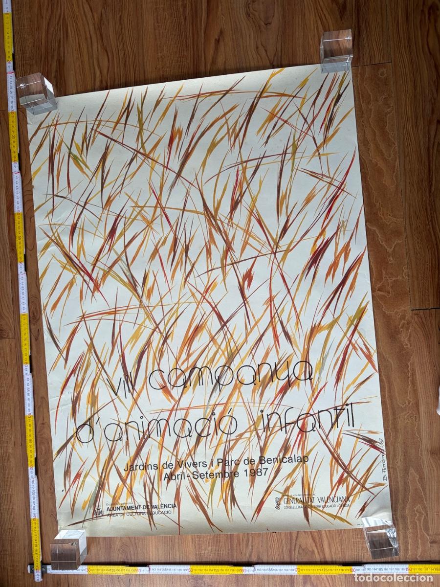 Carteles Feria: Cartel poster original VIII campanya d&rsquo; animacio infantil vivers 1987 Bartolome Fernando Valencia
