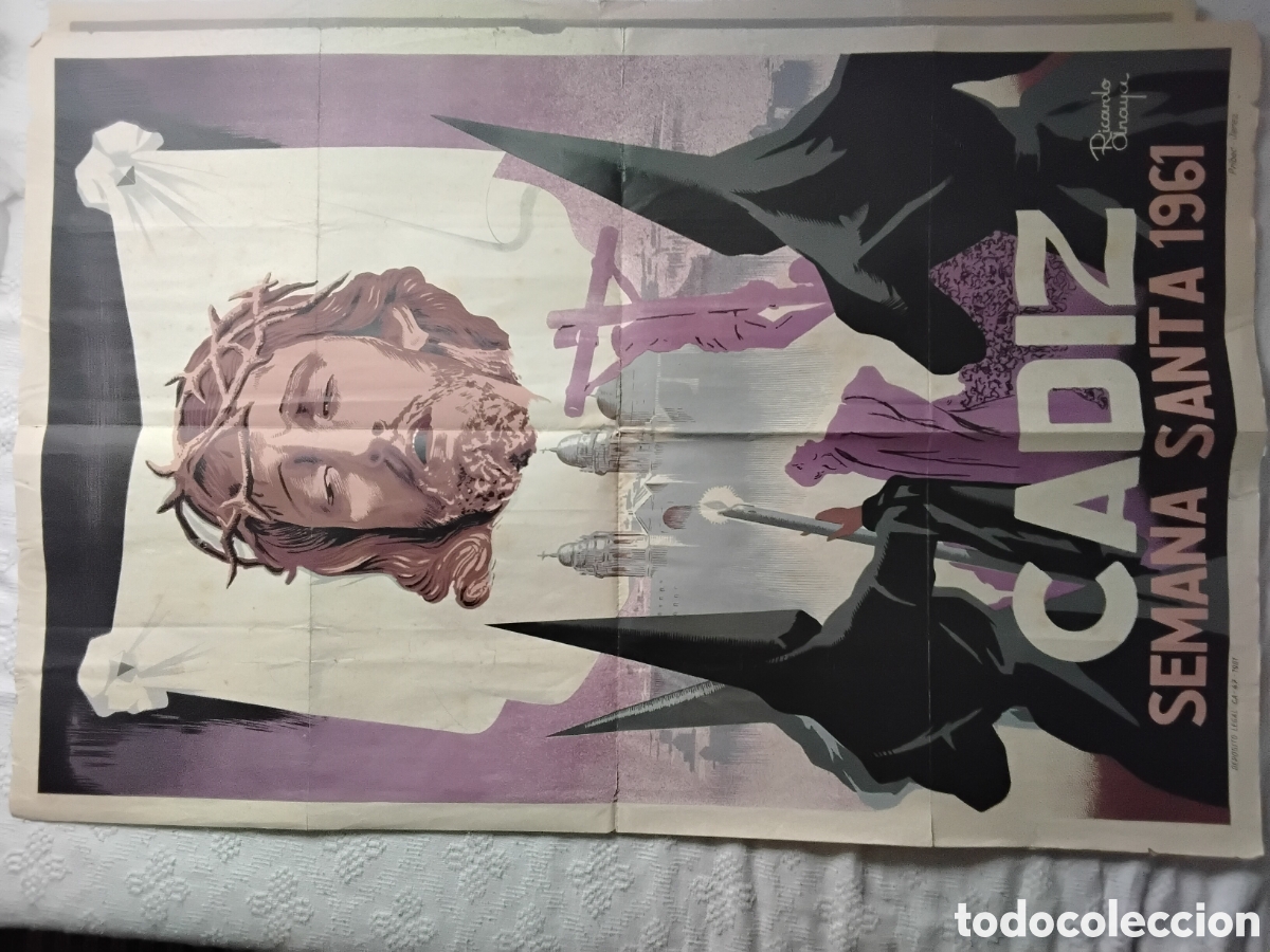 Carteles Feria: CARTEL SEMANA SANTA CADIZ 1961