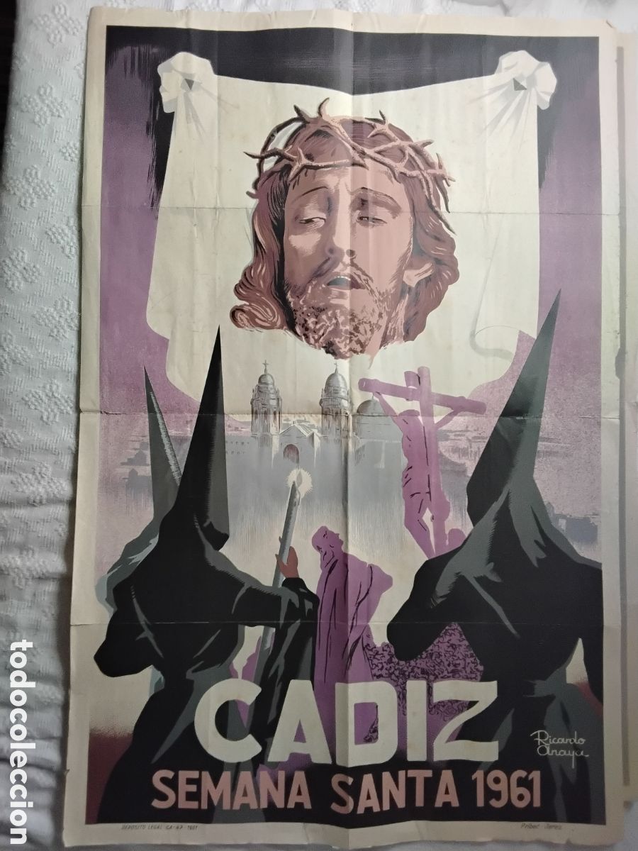 Carteles Feria: CARTEL SEMANA SANTA CADIZ 1961