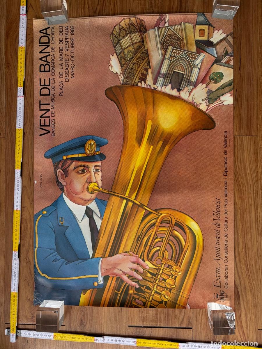Carteles Feria: Cartel poster original Joan Verdu vent de banda valencia 1982 bandes musica comarca horta