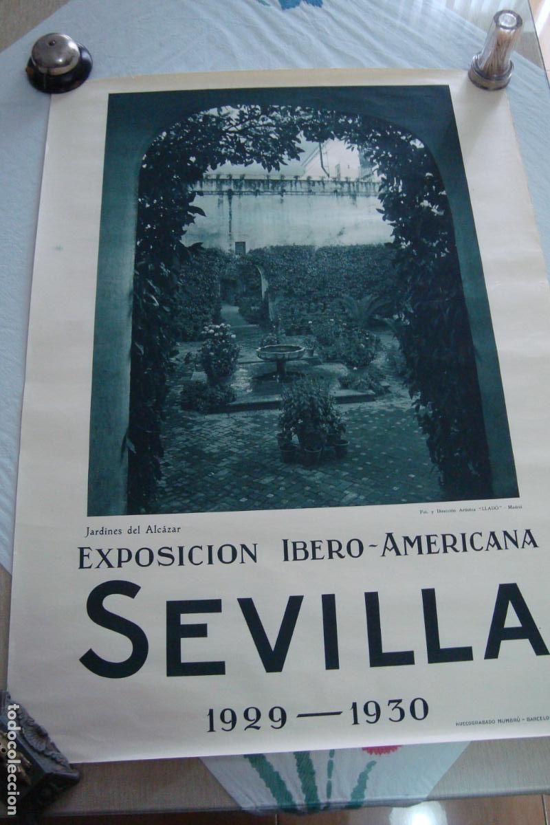 Carteles Feria: ANTIGUO CARTEL EXPOSICION IBERO AMERICANA IBEROAMERICANA SEVILLA 1929 - 1930. MUMBRU