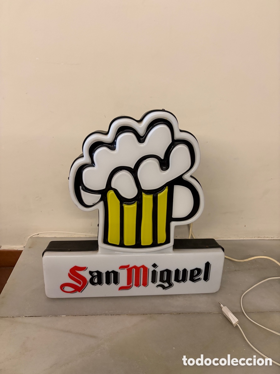 Carteles Feria: Cartel luminoso SAN MIGUEL CERVEZA 48x48 apeox
