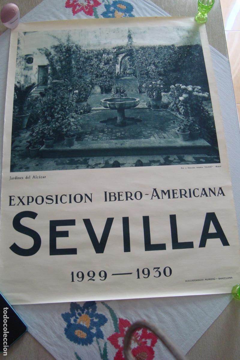 Carteles Feria: ANTIGUO CARTEL EXPOSICION IBERO AMERICANA IBEROAMERICANA SEVILLA 1929 - 1930. MUMBRU