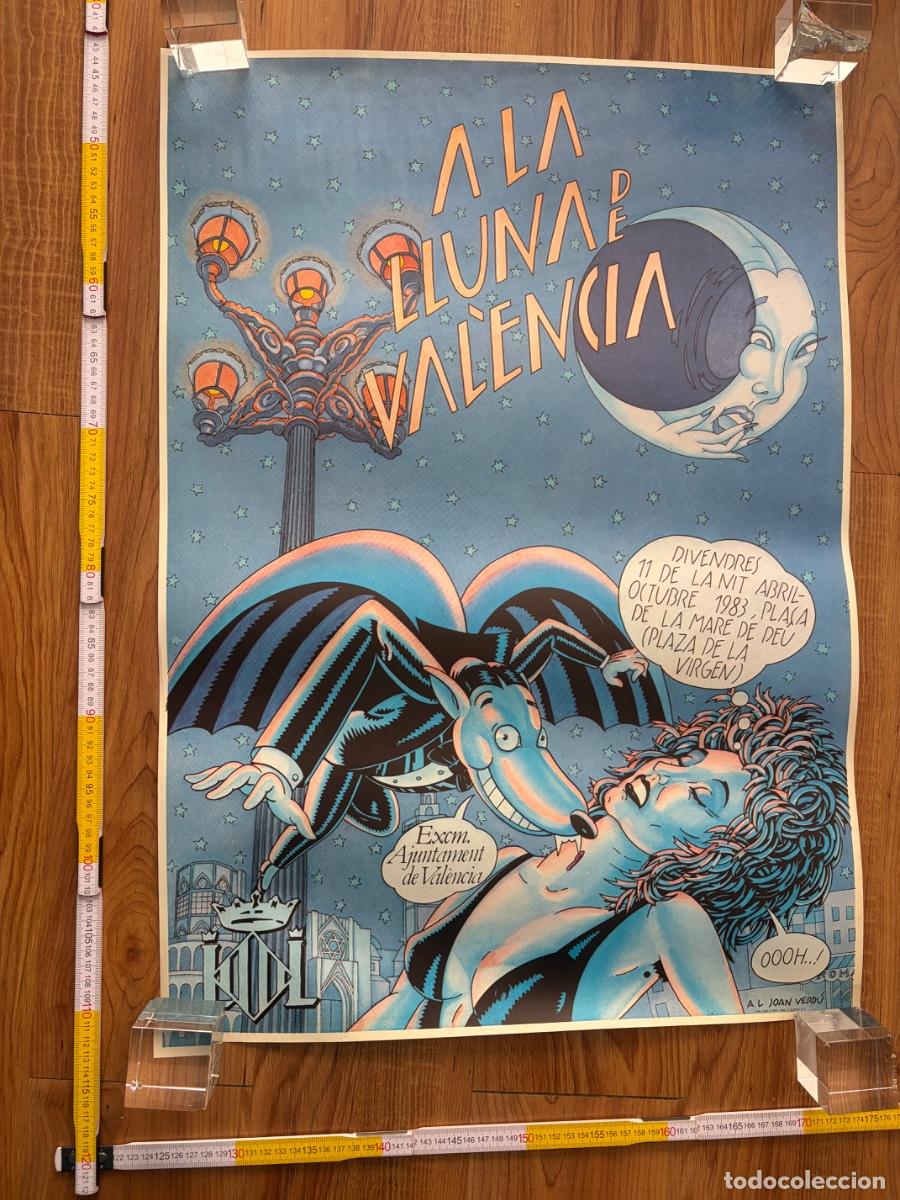 Carteles Feria: Poster Cartel A la lluna de Valencia 1983 Joan Verdu
