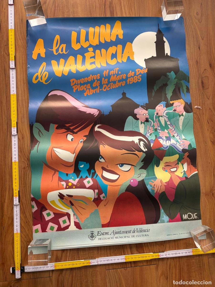 Carteles Feria: Poster Cartel A la lluna de Valencia 1985 Mique Beltran