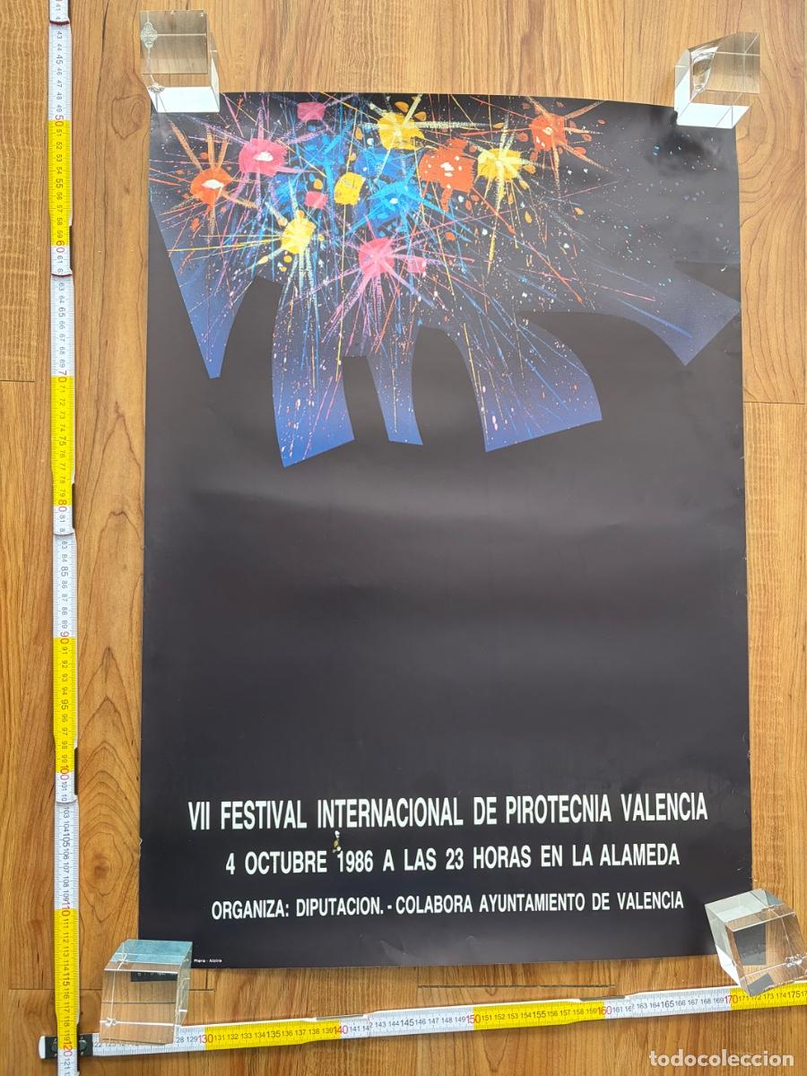 Carteles Feria: Cartel poster VII Festival Internacional de pirotecnia 1986 Valencia