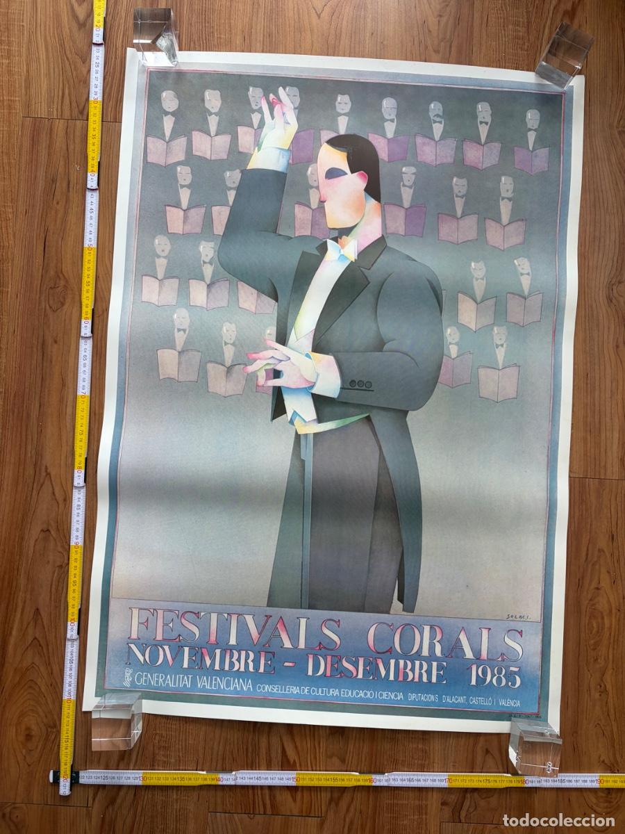 Carteles Feria: Cartel Poster Festivals Corals 1985 Solbes Valencia