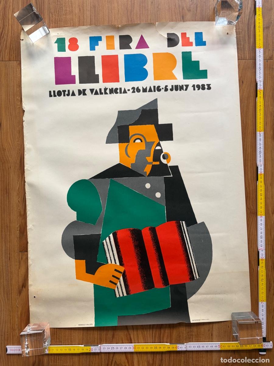 Carteles Feria: Cartel Poster 18 Fira del Llibre Manolo Valdes 1983 Valencia