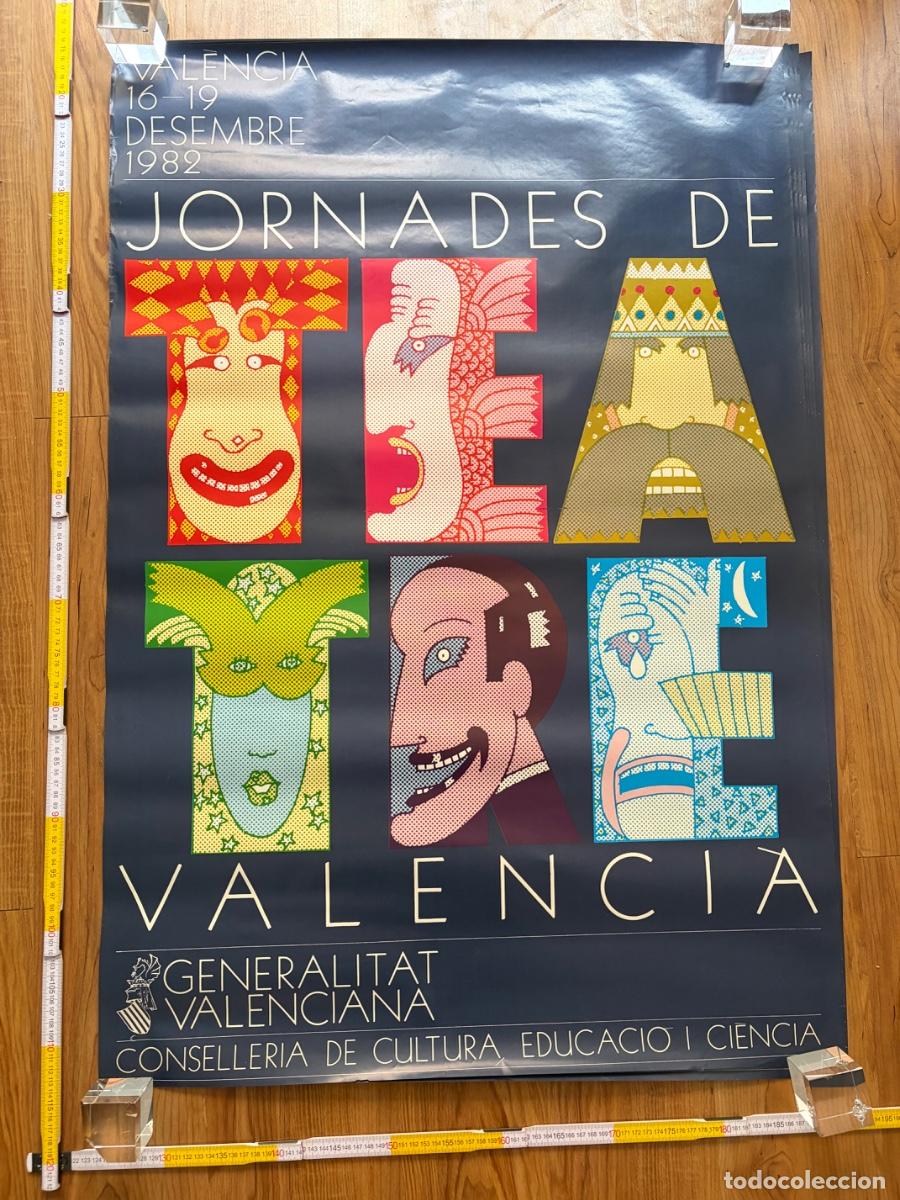 Carteles Feria: Cartel Poster Jornades de teatre 1982 Valencia