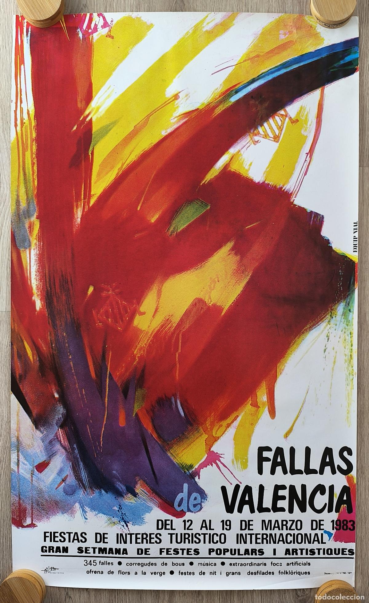 Carteles Feria: RW CARTEL FALLAS VALENCIA 1983 EQUIP VIAL CF72 R