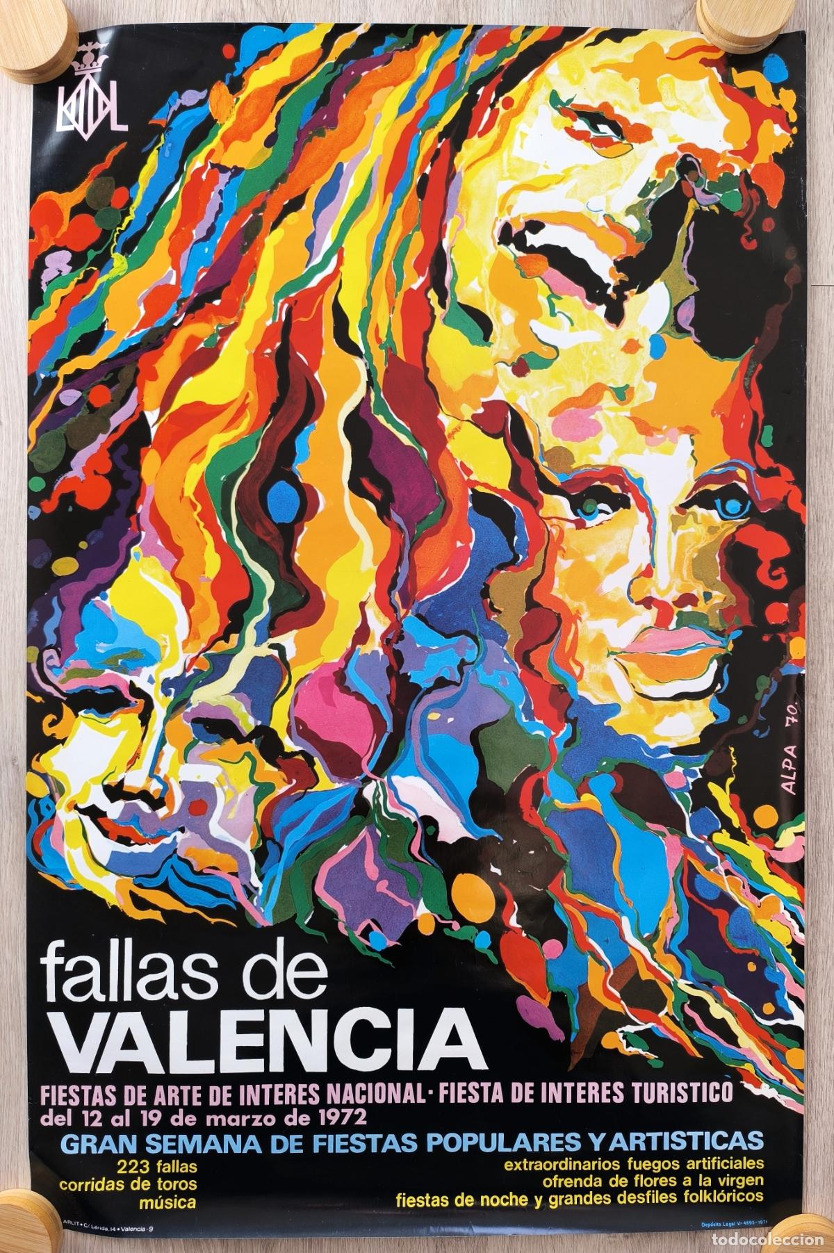 Carteles Feria: RW CARTEL FALLAS VALENCIA 1972 ALPA 70 CF74