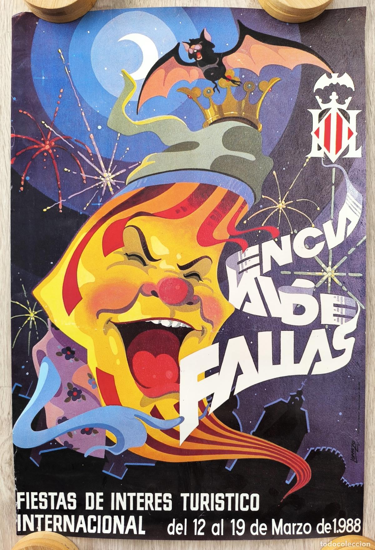 Carteles Feria: RW CARTEL FALLAS VALENCIA 1988 LORENZO CF75