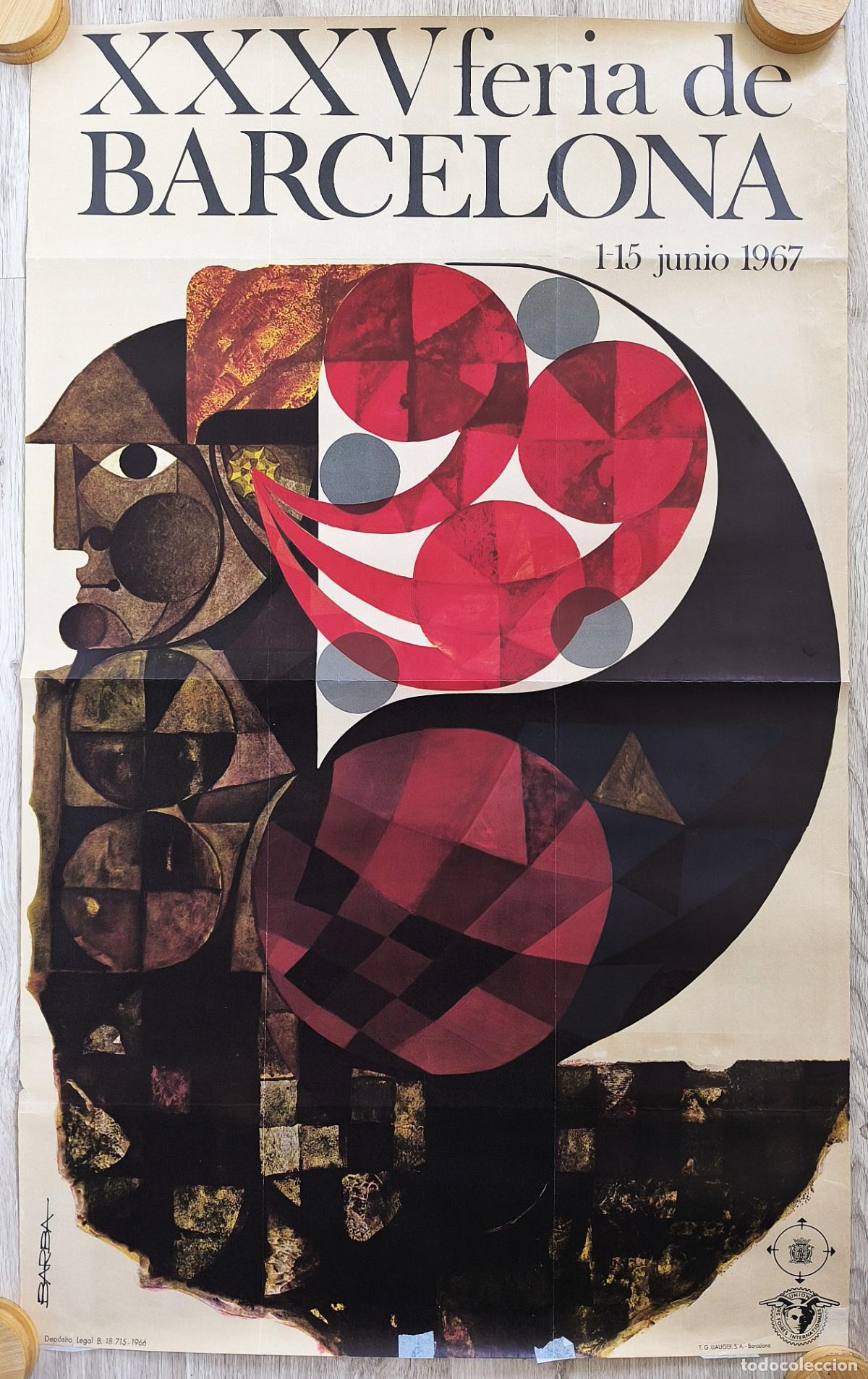 Affiches Foire: RW CARTEL FERIA BARCELONA 1967 XXXV BARBA CFF145