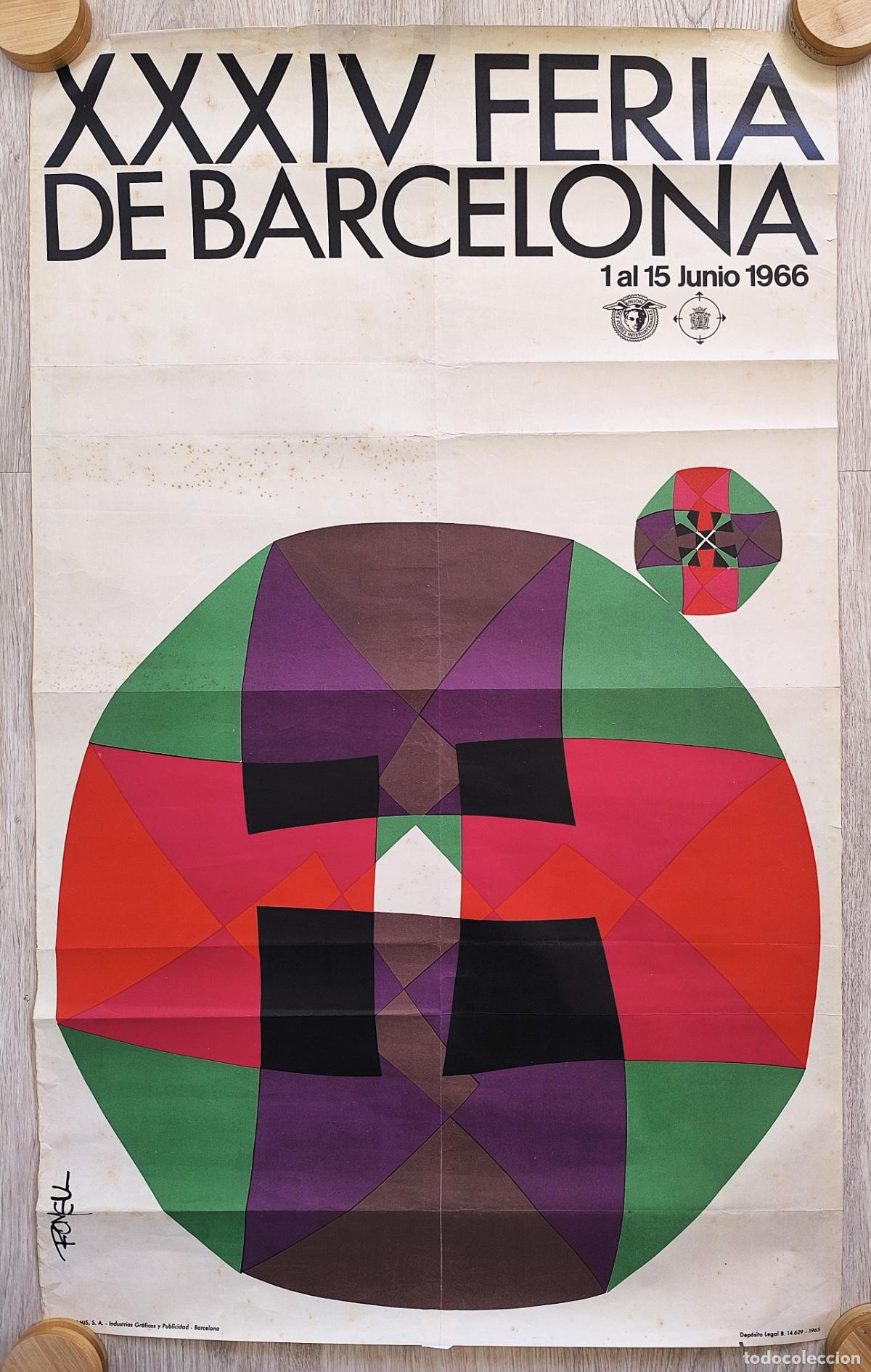 Cartazes Feira: RW CARTEL FERIA BARCELONA 1966 XXXIV ROMEU CFF148