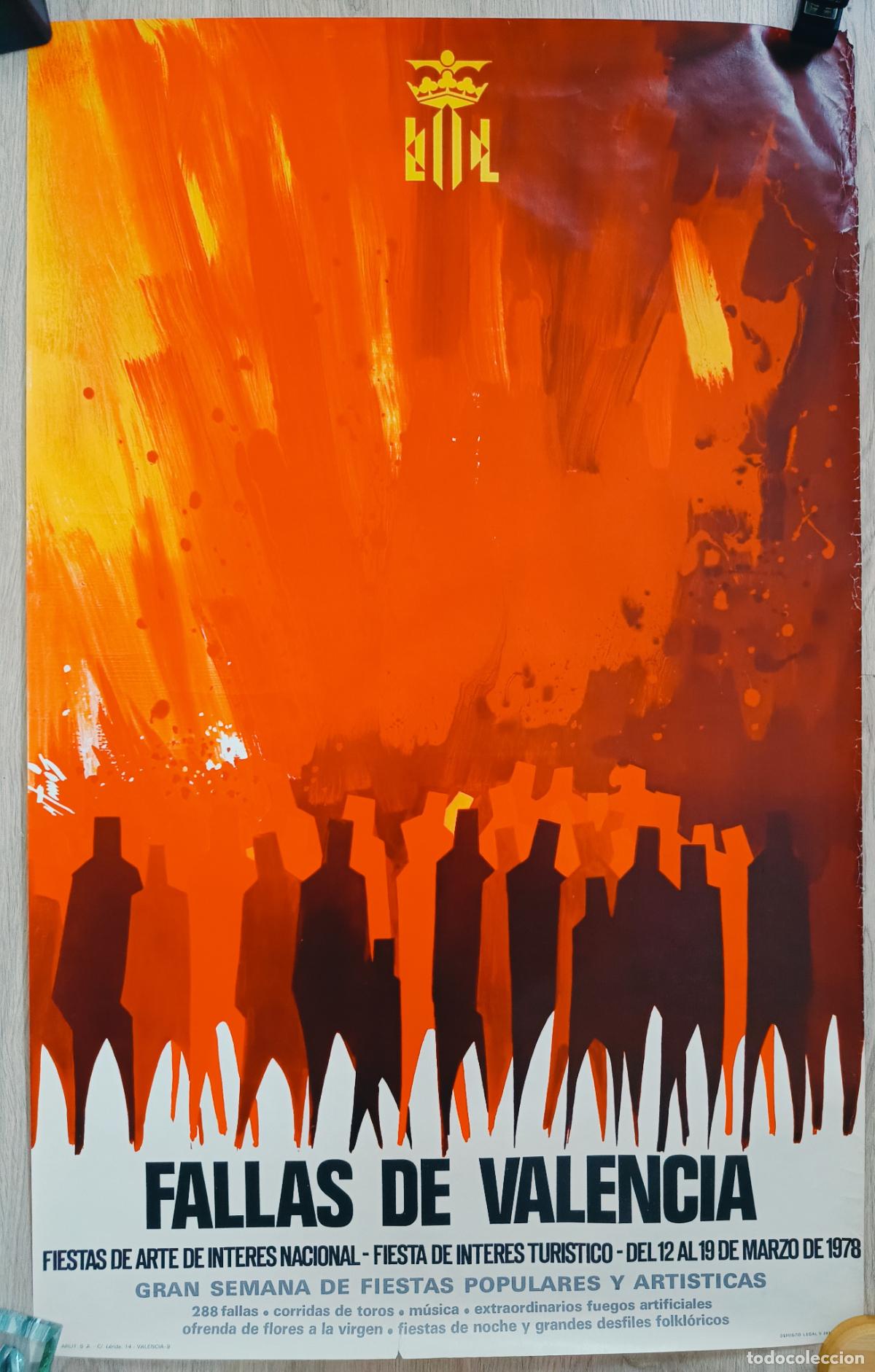 Carteles Feria: CARTEL FALLAS 1978 VALENCIA TAMIZ FIESTAS SAN JOSE PFA6