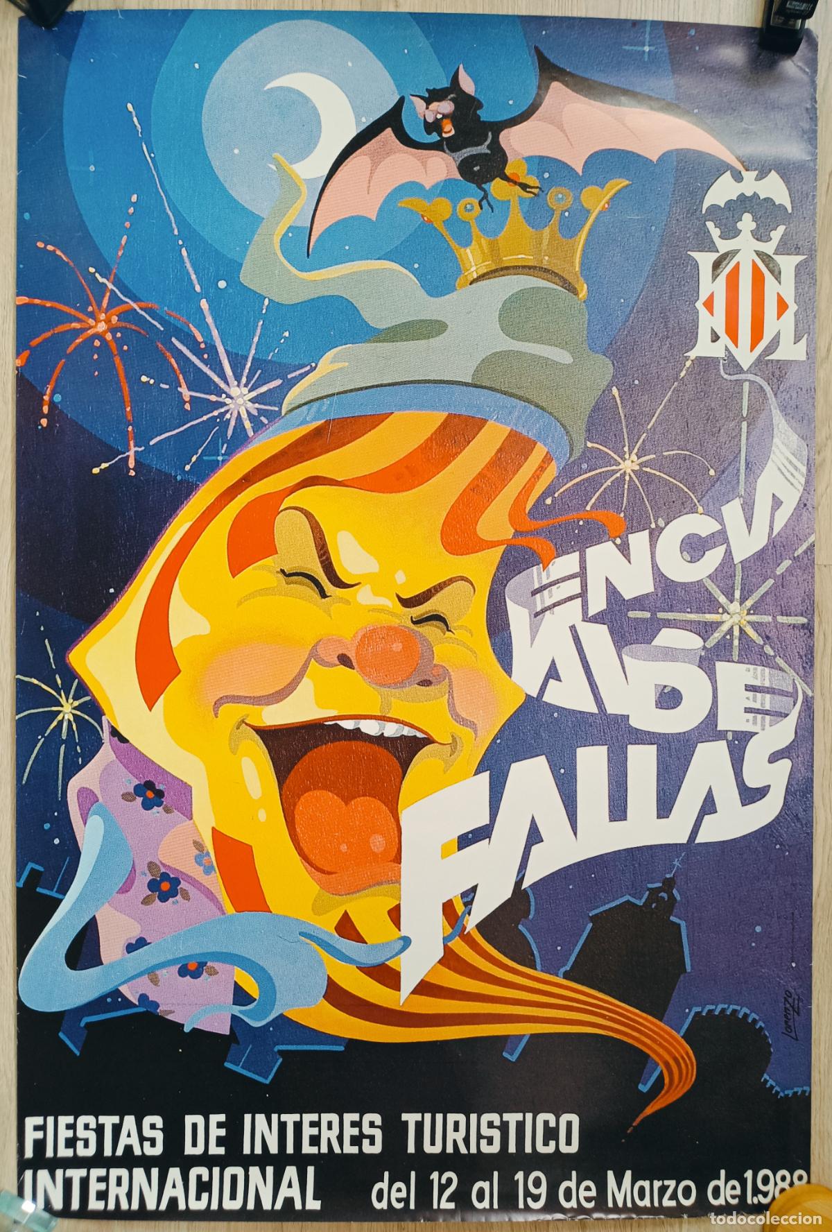 Carteles Feria: CARTEL FALLAS 1988 VALENCIA LORENZO FIESTAS SAN JOSE PFA7