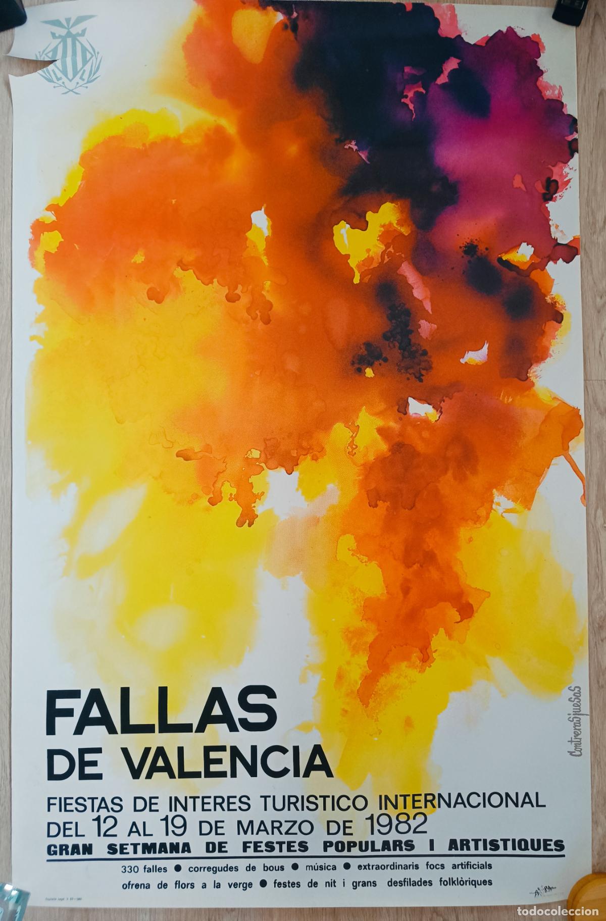Carteles Feria: CARTEL FALLAS 1982 VALENCIA CONTRERAS JUESAS FIESTAS SAN JOSE PFA9