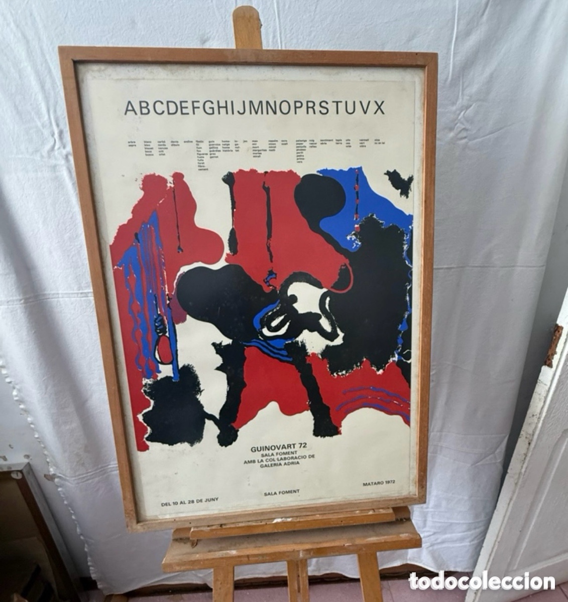 Plakate Volksfeste: Cartel exposici&oacute;n Guinovart 72 Sala Foment Matar&oacute; 1972 enmarcado