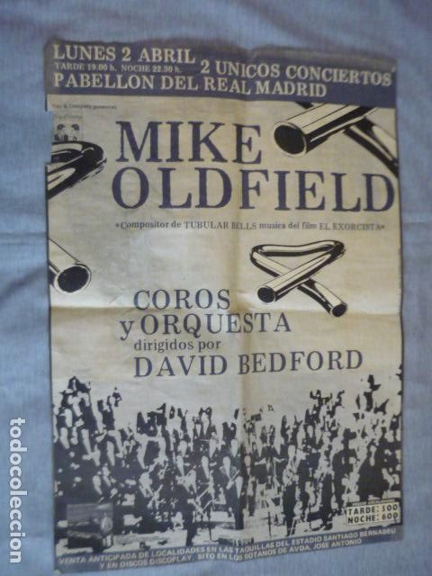 Carteles Feria: MIKE OLDFIELD CONCIERTO MADRID 1979 CARTEL 69 X 49 CM