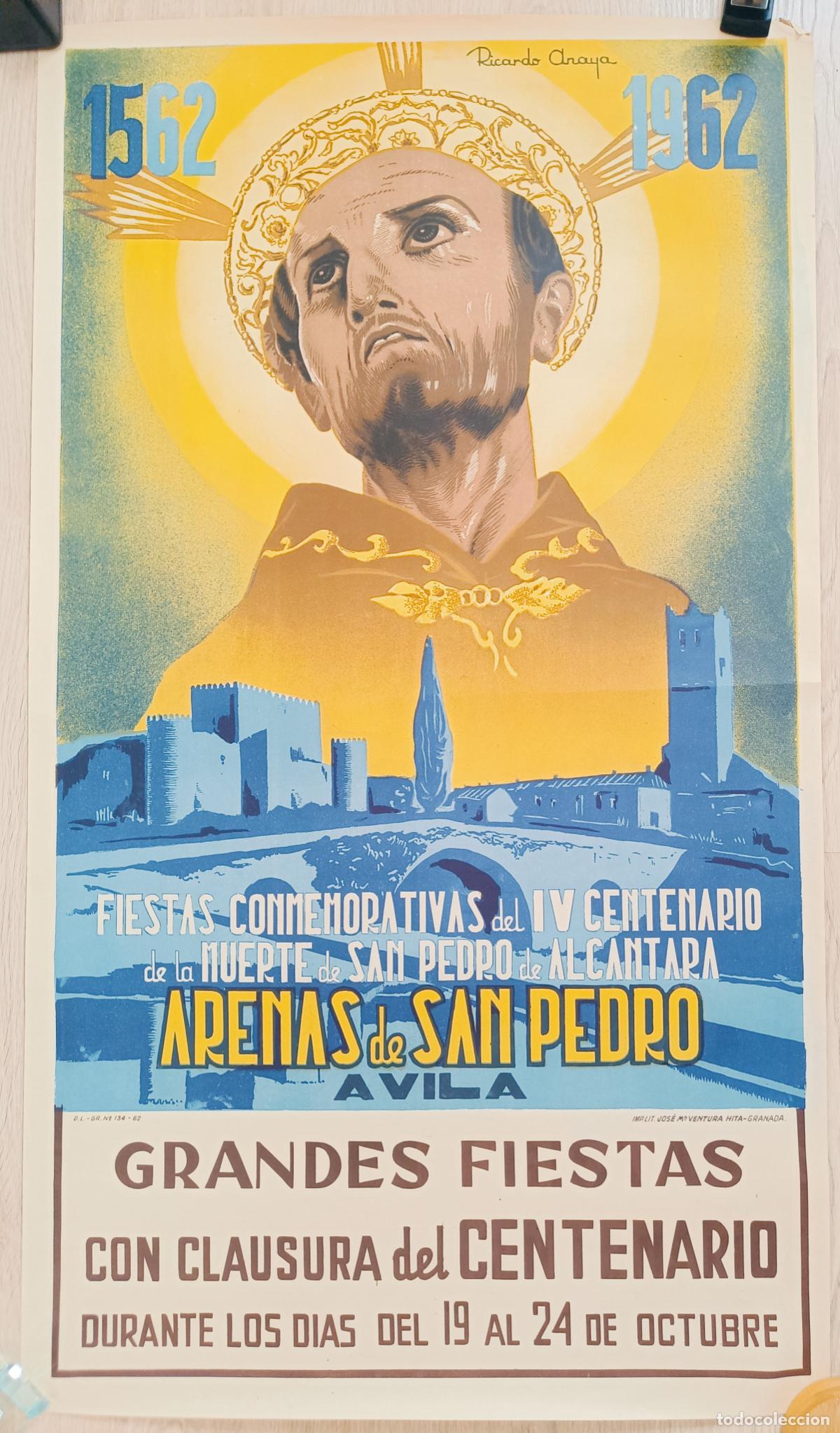 Affiches Foire: CARTEL FIESTAS IV CENTENARIO DE LA MUERTE DE SAN PEDRO DE ALCANTARA ARENAS DE SAN PEDRO CFE1