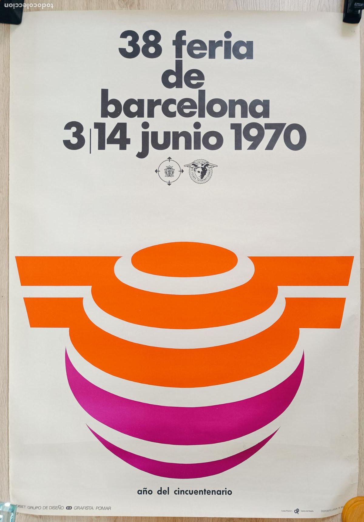 Affissi Fiera: CARTEL FIESTAS 38 FERIA BARCELONA JUNIO 1970 CFE3