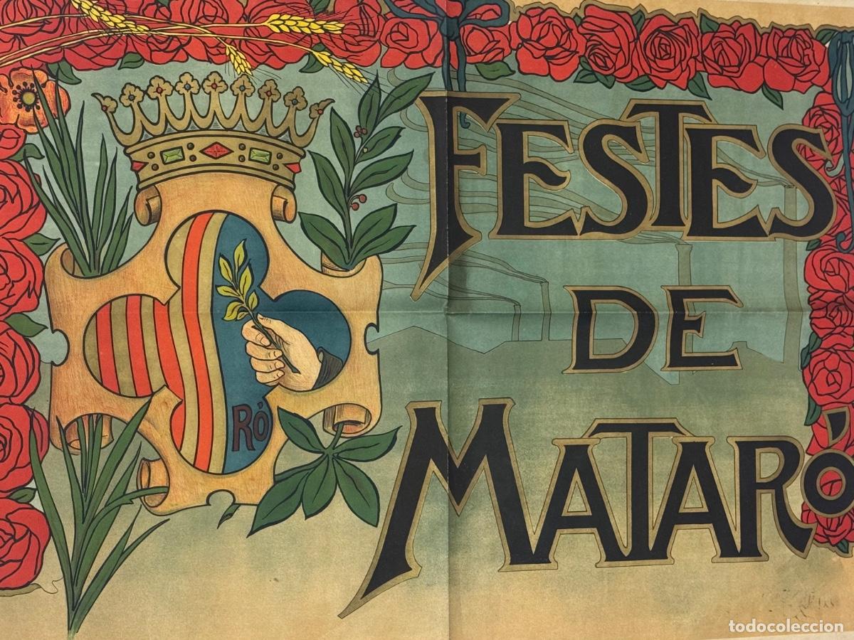 Carteles Feria: MATAR&Oacute; - FESTES DE MATARO - CARTELL ANTIC - CARTEL ANTIGUO FIESTAS MATARO- VER FOTOS
