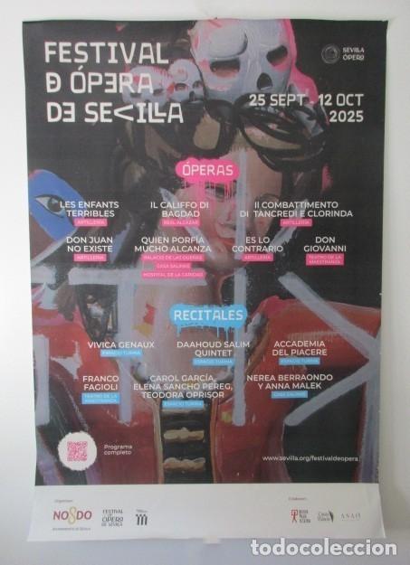 Plakate Volksfeste: 175 x 120 CM - SEVILLA - GIGANTE CARTEL PRIMER FESTIVAL DE OPERA DE SEVILLA - ANA BARRIGA