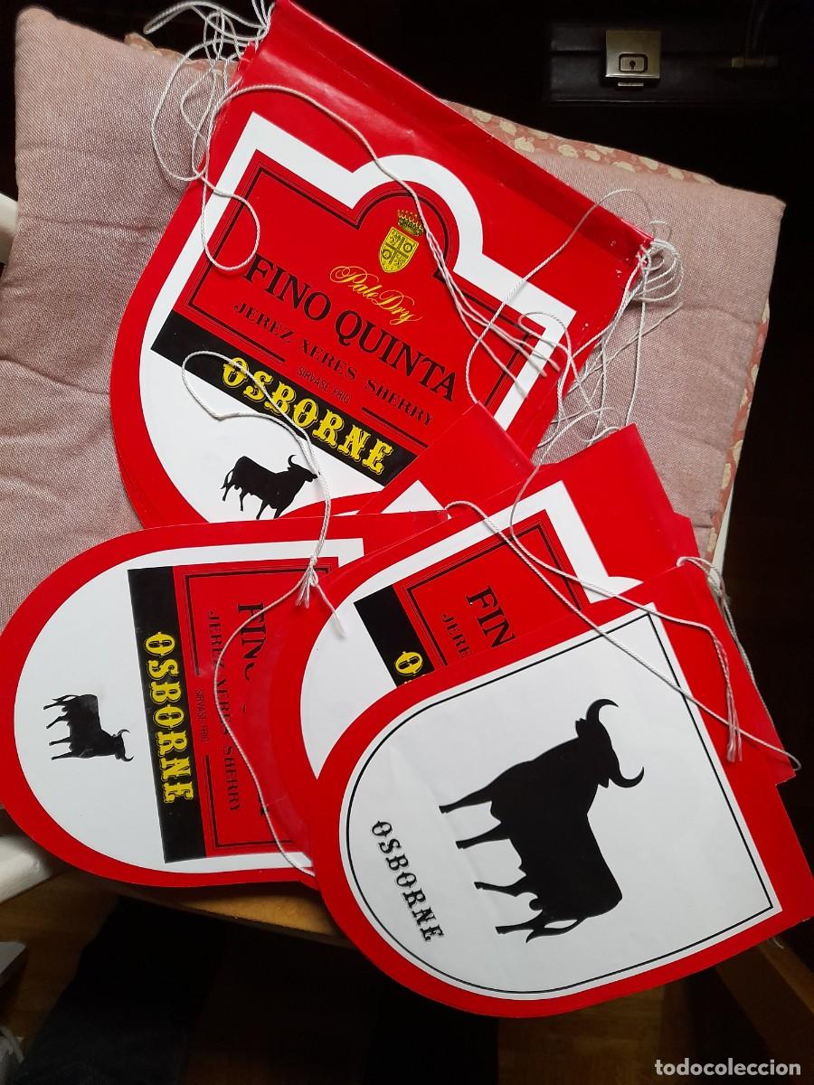 Carteles Feria: 2 Lotes de 10 Banderines o Guirnaldas de Feria TORO OSBORNE Fino Quinta