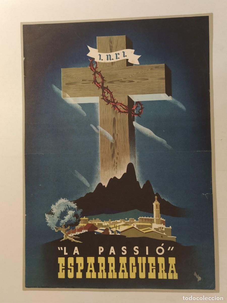 Carteles Feria: LA PASSIO ESPARRAGUERA - CARTEL ANTIGUO ORIGINAL -VER FOTOS