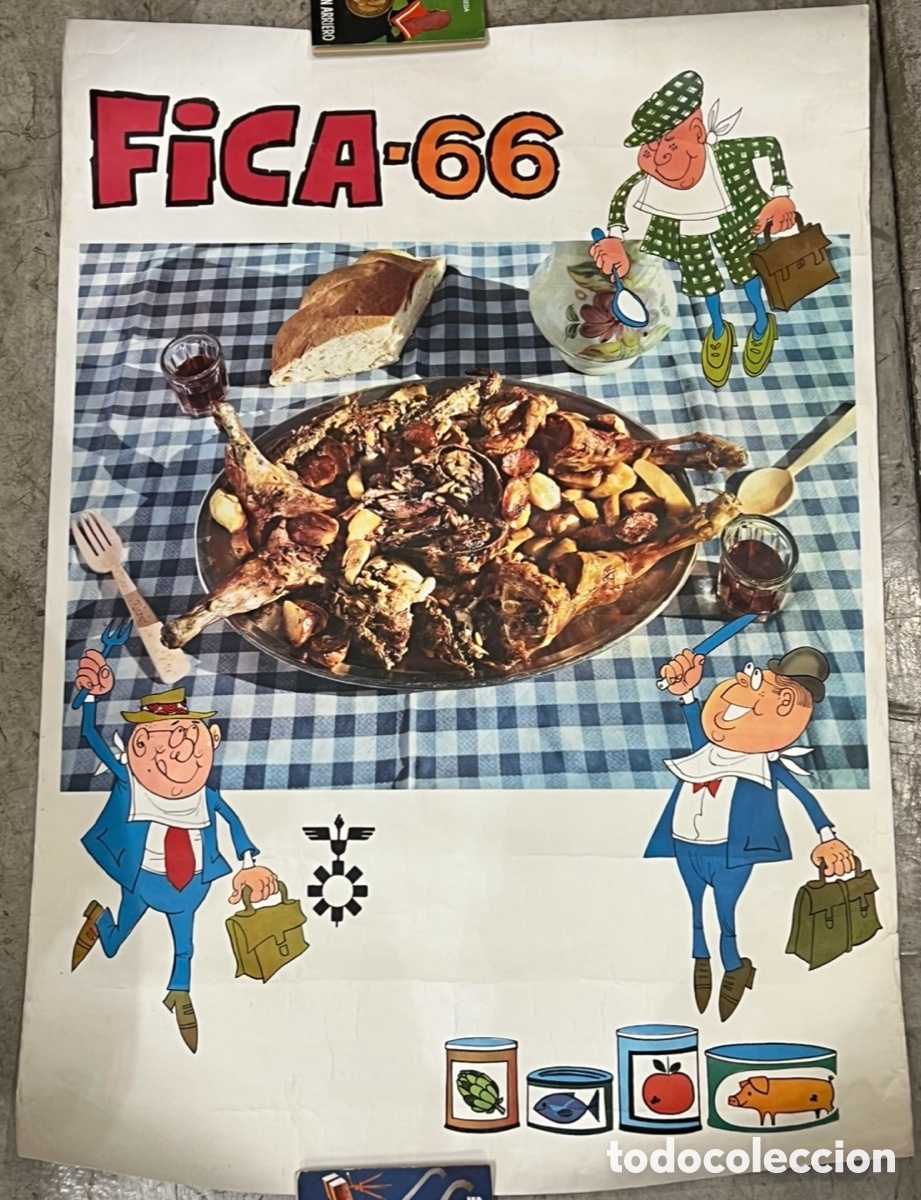 Carteles Feria: Cartel. FICA. Feria Internacional de la Conserva y Alimentaci&oacute;n. Murcia. 1966.
