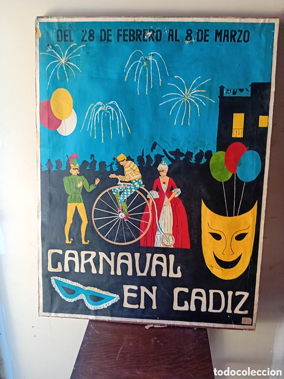 Carteles feria: carnaval en C&aacute;diz pintura vintage