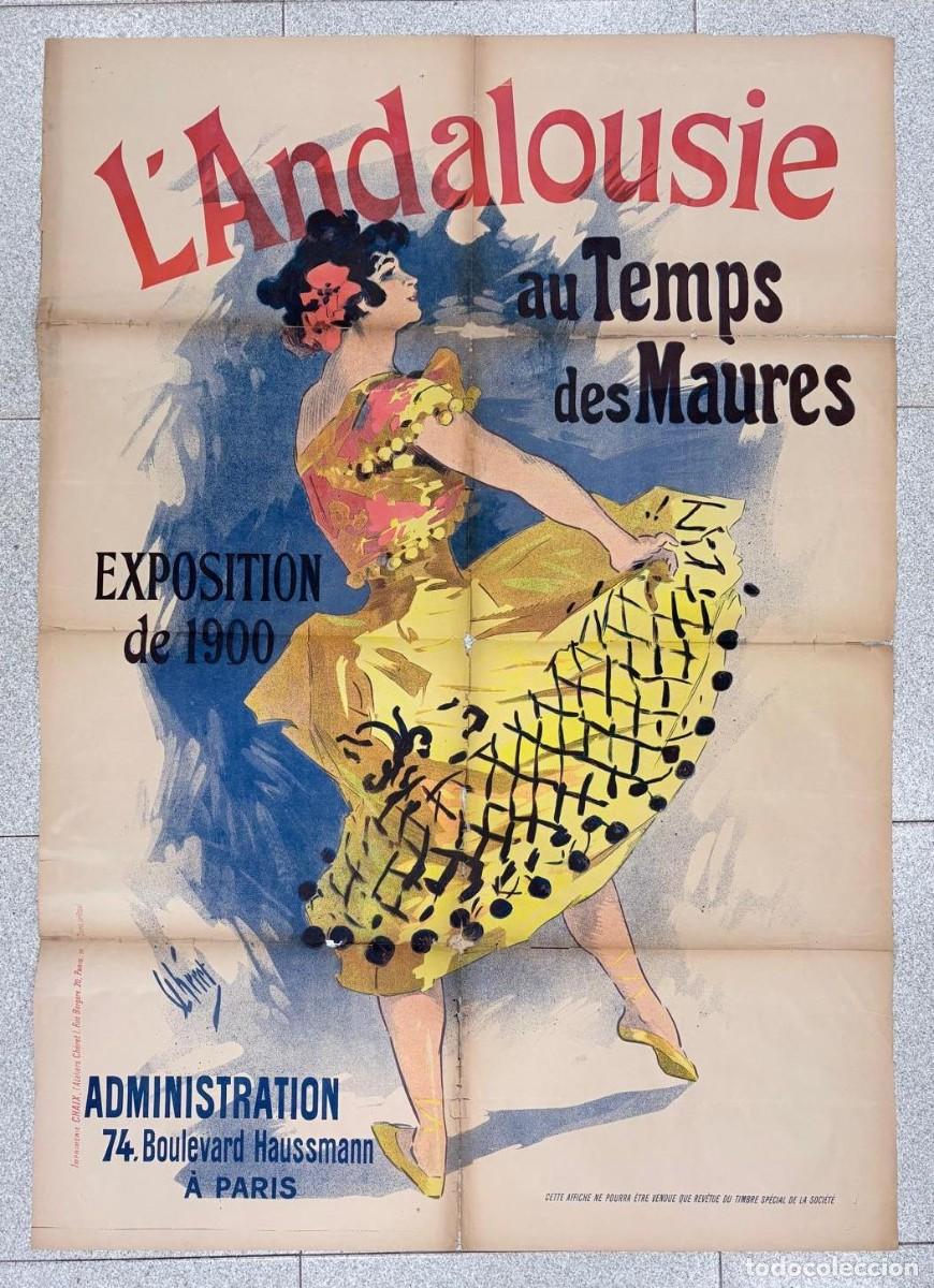 Carteles feria: CARTEL L'ANDALOUSIE AU TEMPS DES MAURES. EXPOSITION DE 1900. JULES CH&Eacute;RET