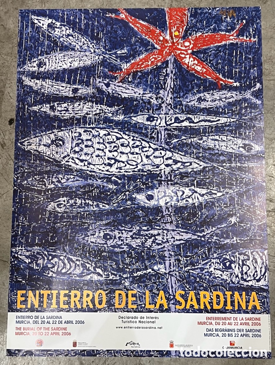 Carteles feria: Cartel. Entierro de la Sardina. Murcia. Antonio Mir. 2006.