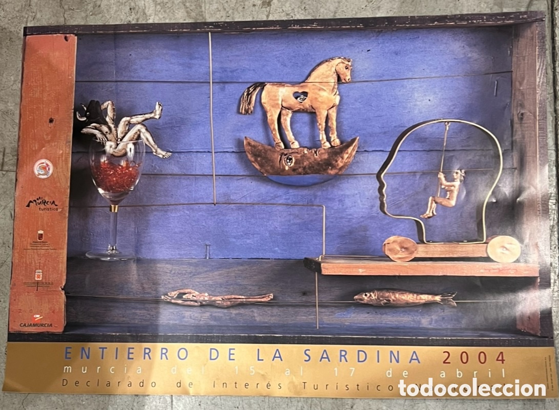 Carteles feria: Cartel. Entierro de la Sardina. Murcia. Pepe Yag&uuml;es. 2004.