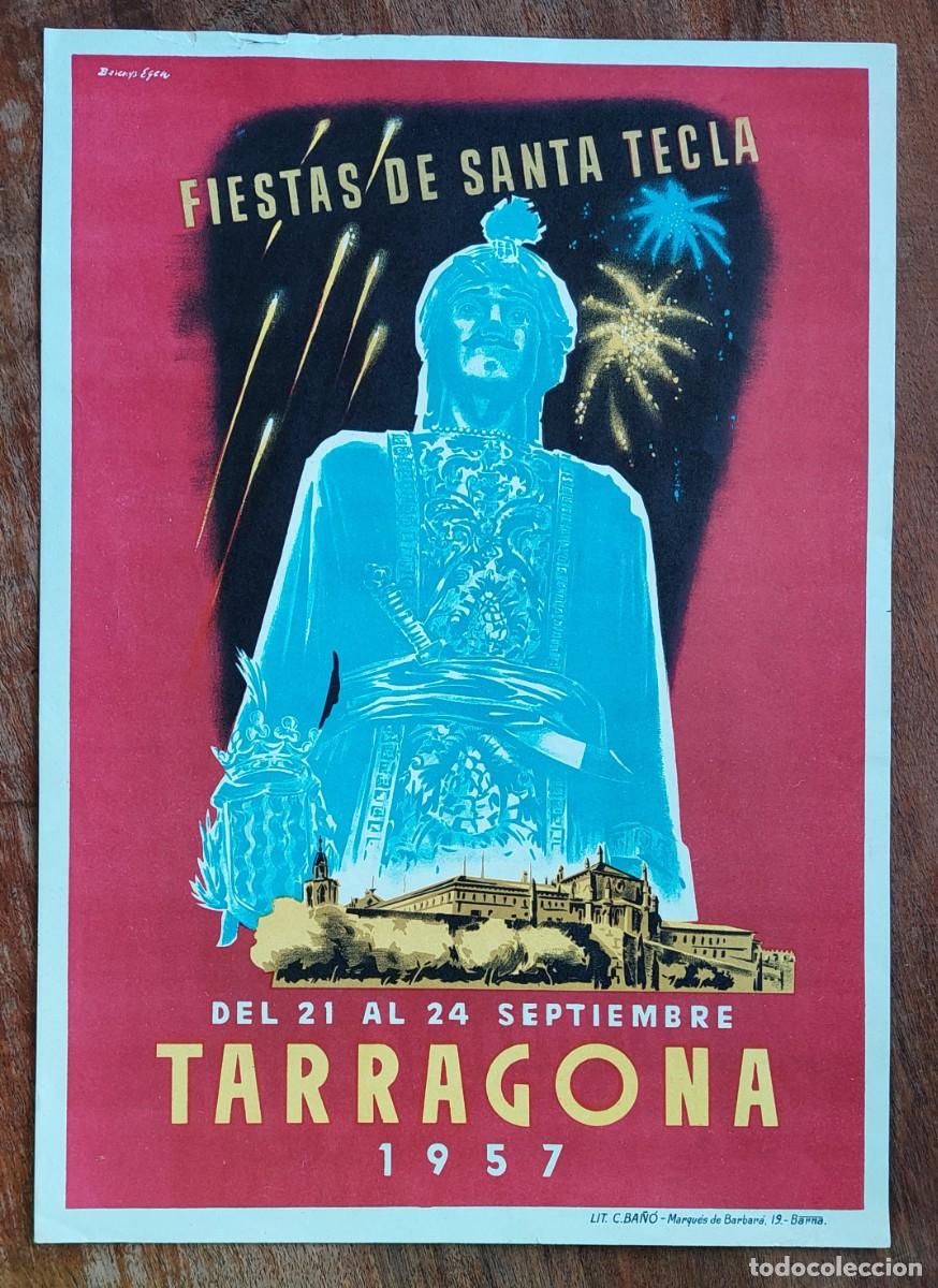 Carteles feria: CARTEL FIESTAS DE SANTA TECLA TARRAGONA 1957