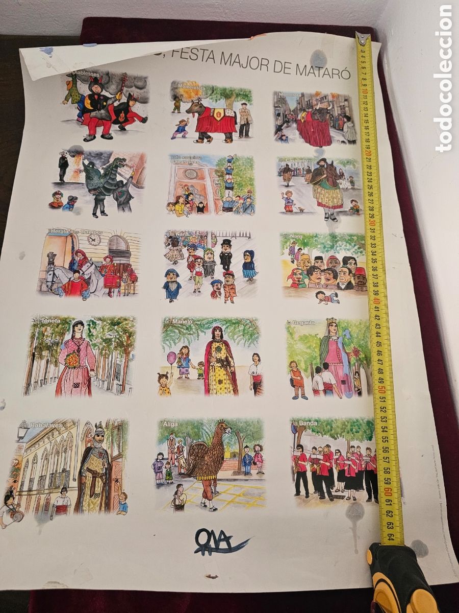 Carteles feria: Poster grande de Les Santes de Matar&oacute; Festa Major 2007 Ona Cruzate Gegants i Nans