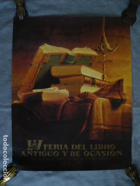 Fair Posters: CARTEL MADRID 4&ordf; FERIA DEL LIBRO ANTIGUO Y DE OCASION 1980 52 X 40 CM