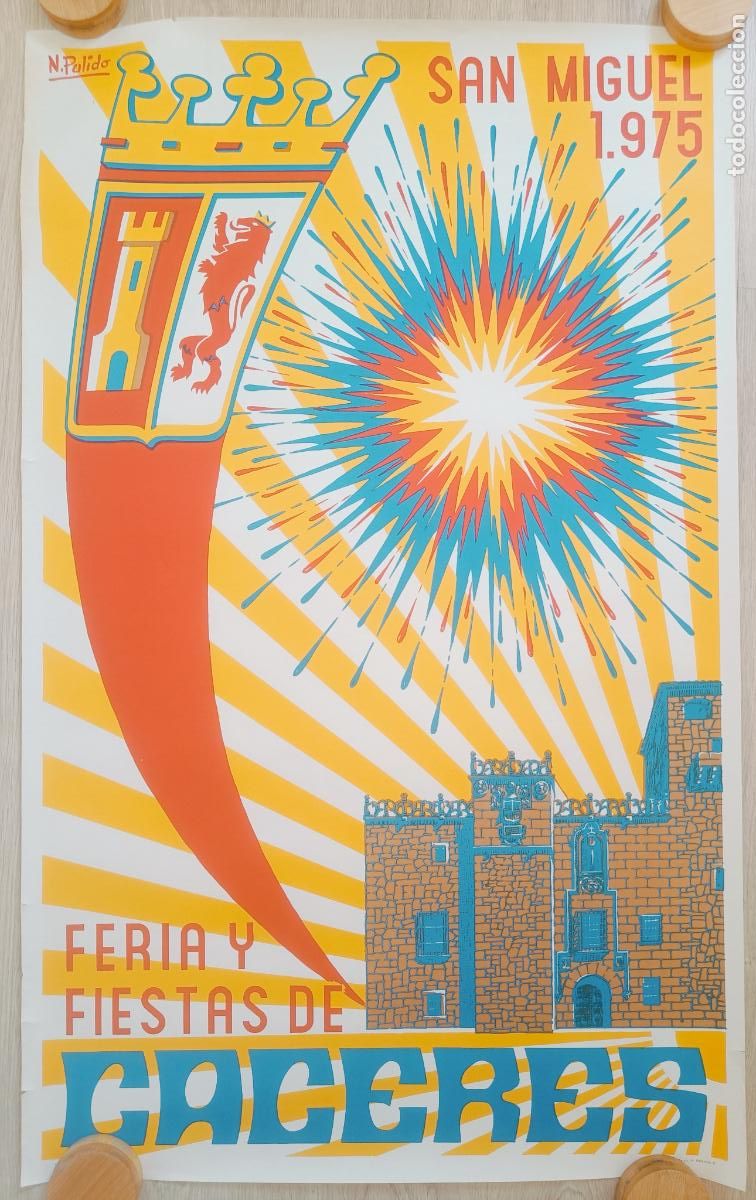 Plakate Volksfeste: CARTEL FERIAS Y FIESTAS CACERES 1975 SAN MIGUEL N. PULIDO CFE10