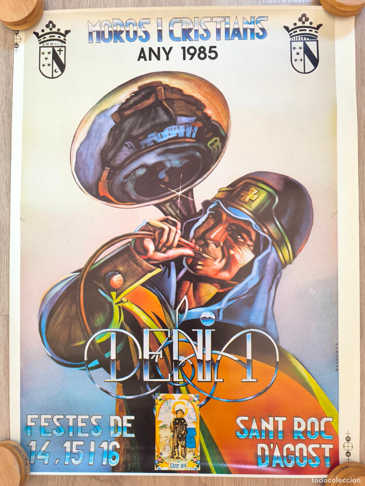Plakate Volksfeste: RW CARTEL FIESTAS DENIA 1985 MOROS Y CRISTIANOS ARAGONES ORIGINAL CFF160 R