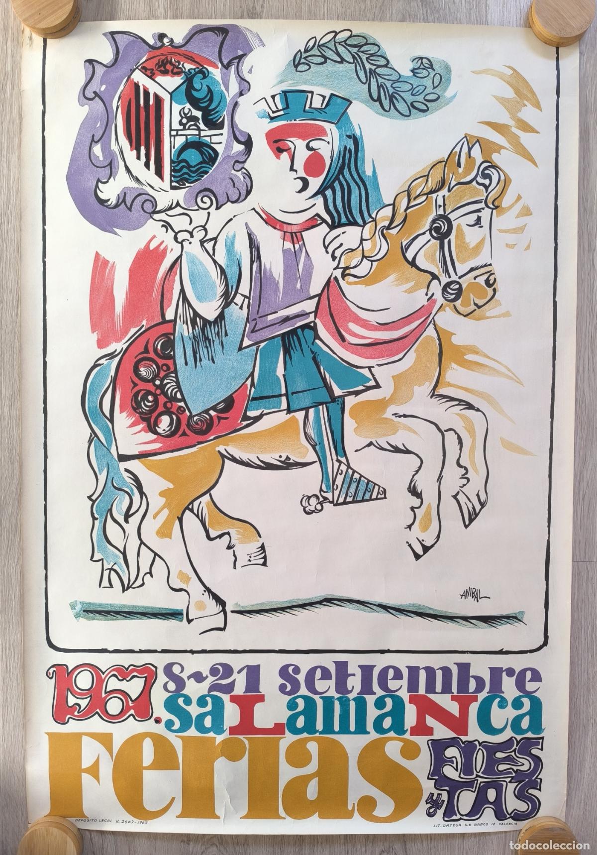 Carteles feria: RW CARTEL SALAMANCA FERIAS Y FIESTAS 1967 LITOGRAFIA ANIBAL ORIGINAL CFF168