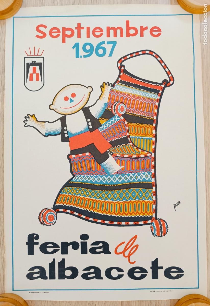 Carteles feria: CARTEL FERIAS Y FIESTAS FERIA DE ALBACETE SEPTIEMBRE 1967 PICAZO CFE25