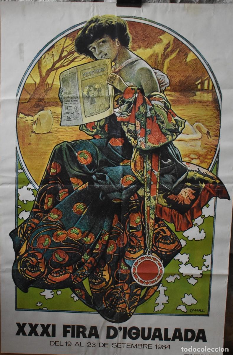 Carteles feria: GASPAR CAMPS CARTEL FIRA IGUALADA SEPTIEMBRE 1984 90 x 60 cms.