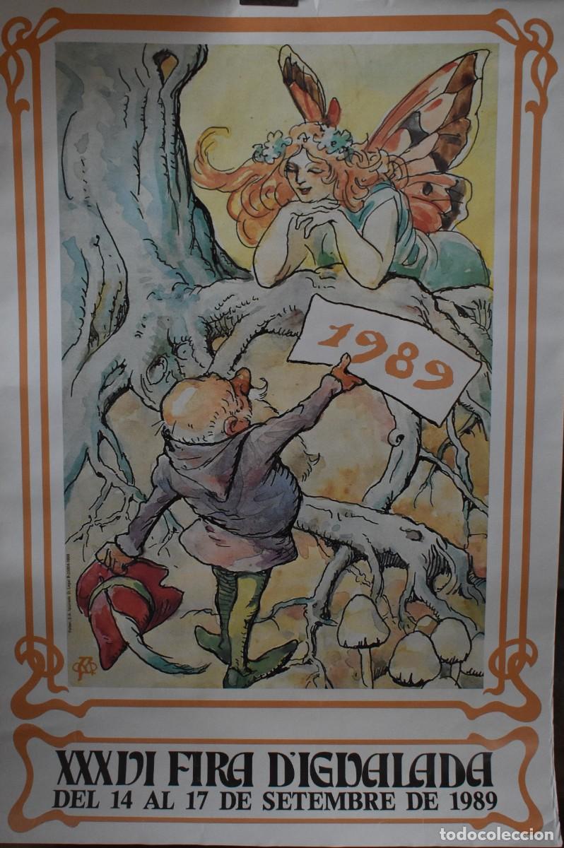 Carteles feria: APELES MESTRES CARTEL FIRA D' &Iacute;GUALADA 1989 93 x 61 cms,