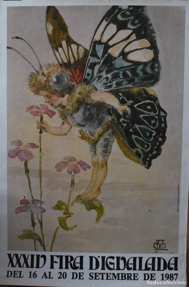 Carteles feria: APELES MESTRES CARTEL FIRA D' &Iacute;GUALADA 1987 90 x 60 cms,