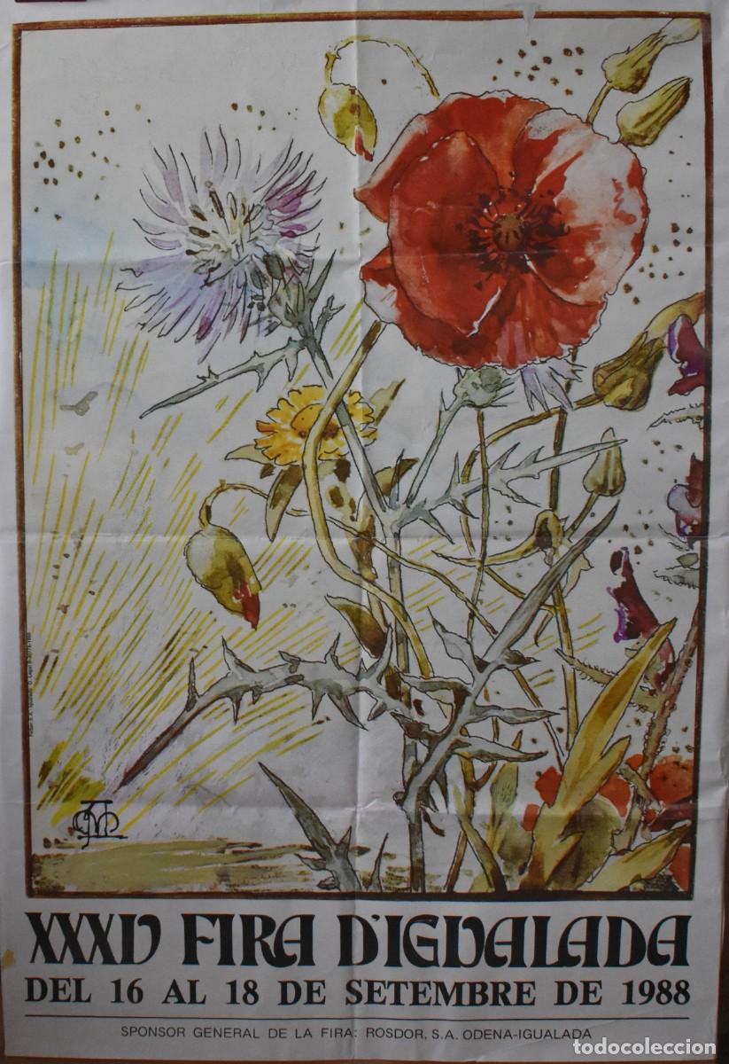 Carteles feria: APELES MESTRES CARTEL FIRA D' &Iacute;GUALADA 1988 90 x 60 cms,