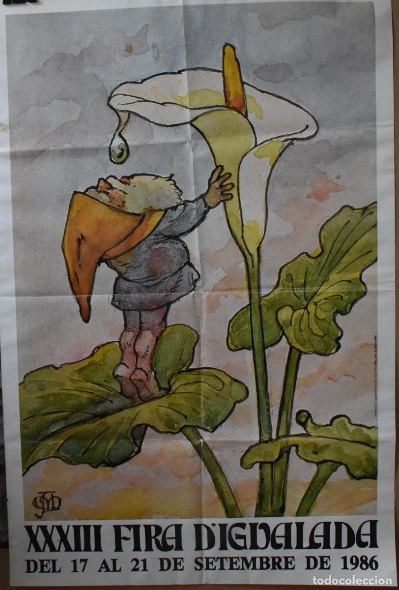 Carteles feria: APELES MESTRES CARTEL FIRA D' &Iacute;GUALADA 1986 90 x 60 cms,