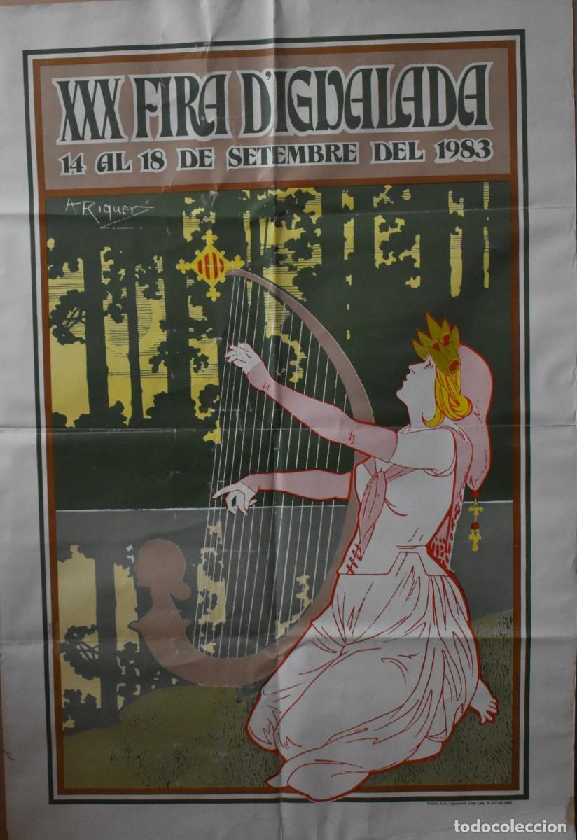 Carteles feria: ALEXANDRE DE RIQUER CARTEL FIRA D' &Iacute;GUALADA 1983 90 x 60 cms,