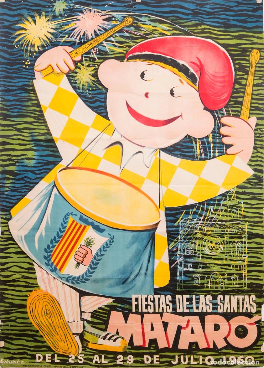 Carteles feria: MATAR&Oacute; 1960 - FIERSTAS DE LAS SANTAS - CARTEL ORIGINAL