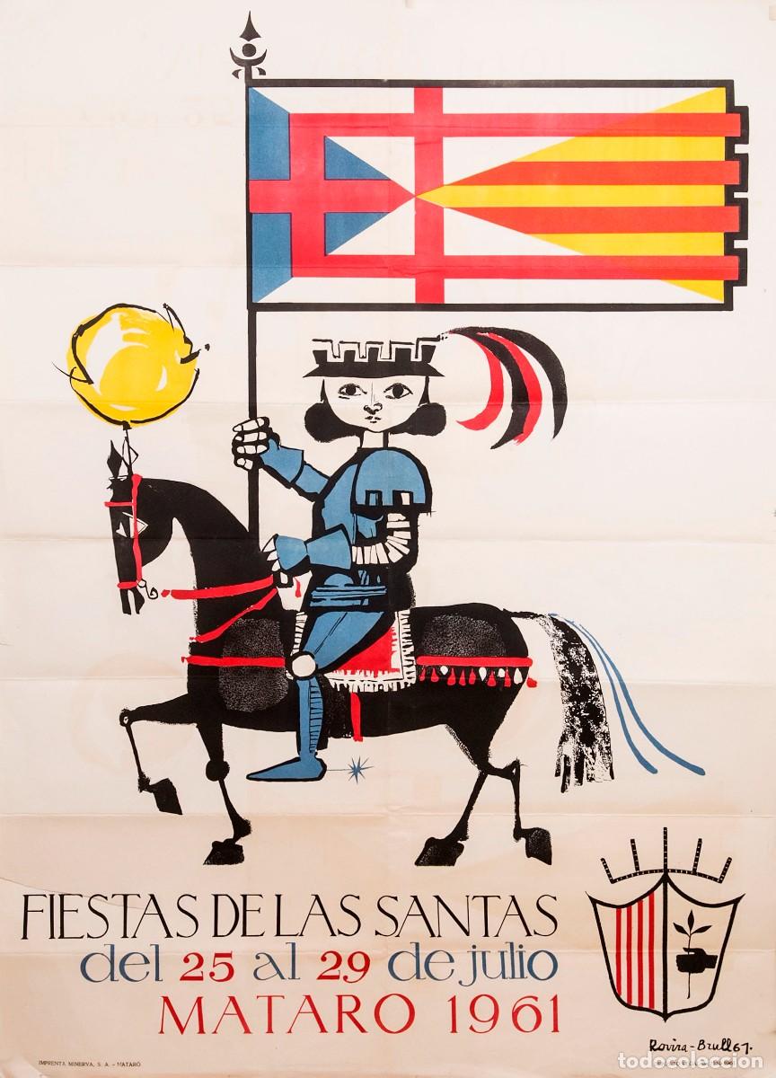 Carteles feria: MATAR&Oacute; 1961 - FIERSTAS DE LAS SANTAS - CARTEL ORIGINAL
